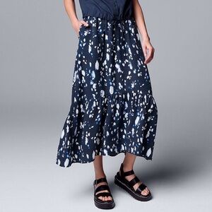 Simply Vera VeraWang Tiered Long Maxi Skirt Size Small